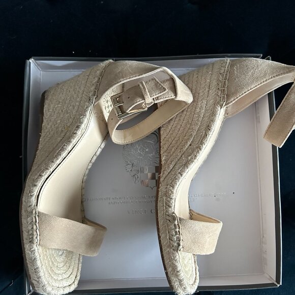 Vince Camuto Meddrina Tortilla True Suede Sandals - Picture 3 of 4